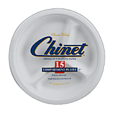 Chinet Classic&nbsp;Paper Plates &nbsp;Compartment  White 10.375